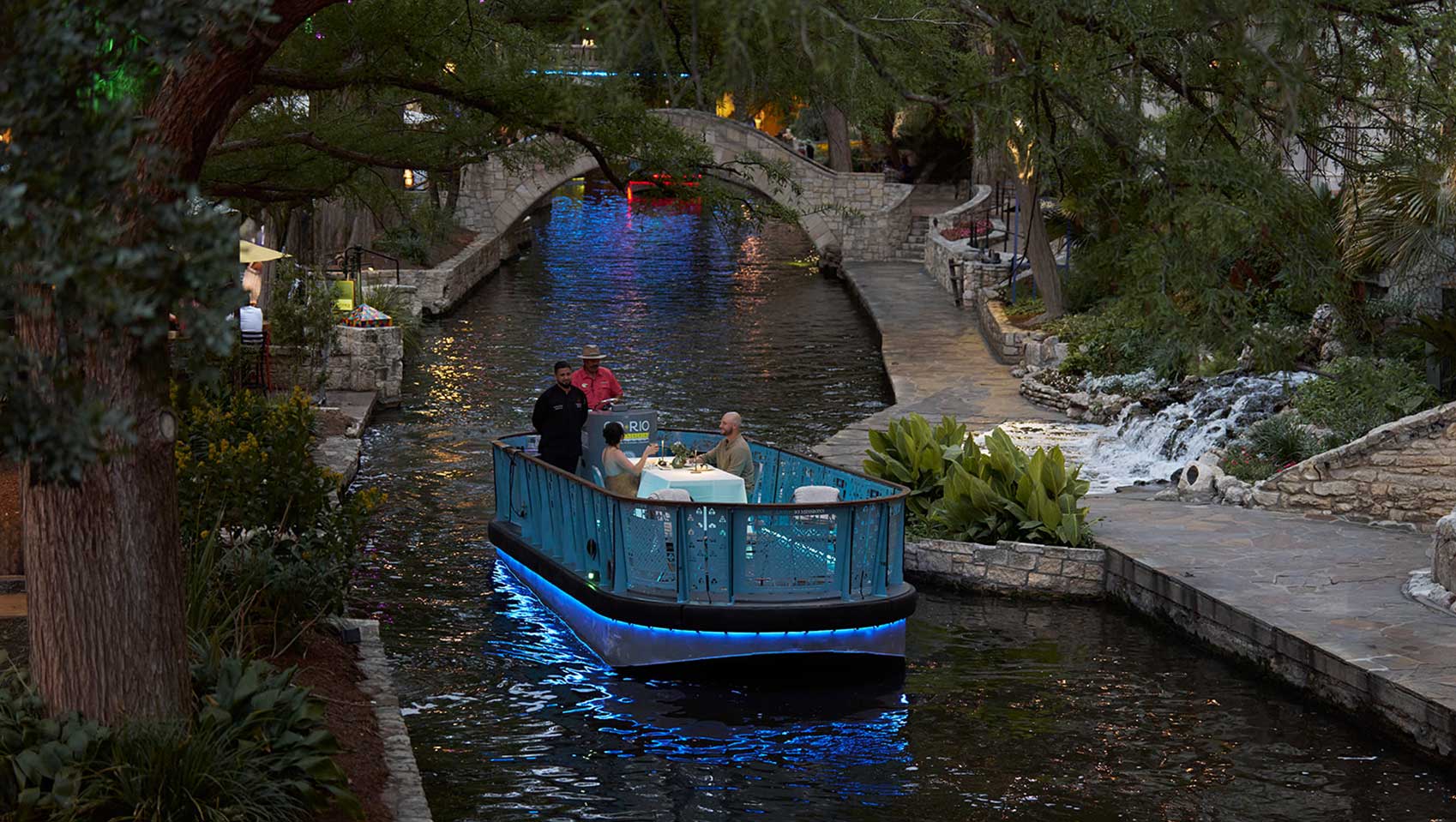 Couple on river cruise